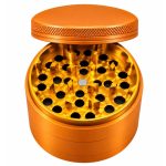 Human Grade 4 Piece Aluminum W Rubber Grinder Orange