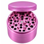 Human Grade 4 Piece Aluminum W Rubber Grinder Pink