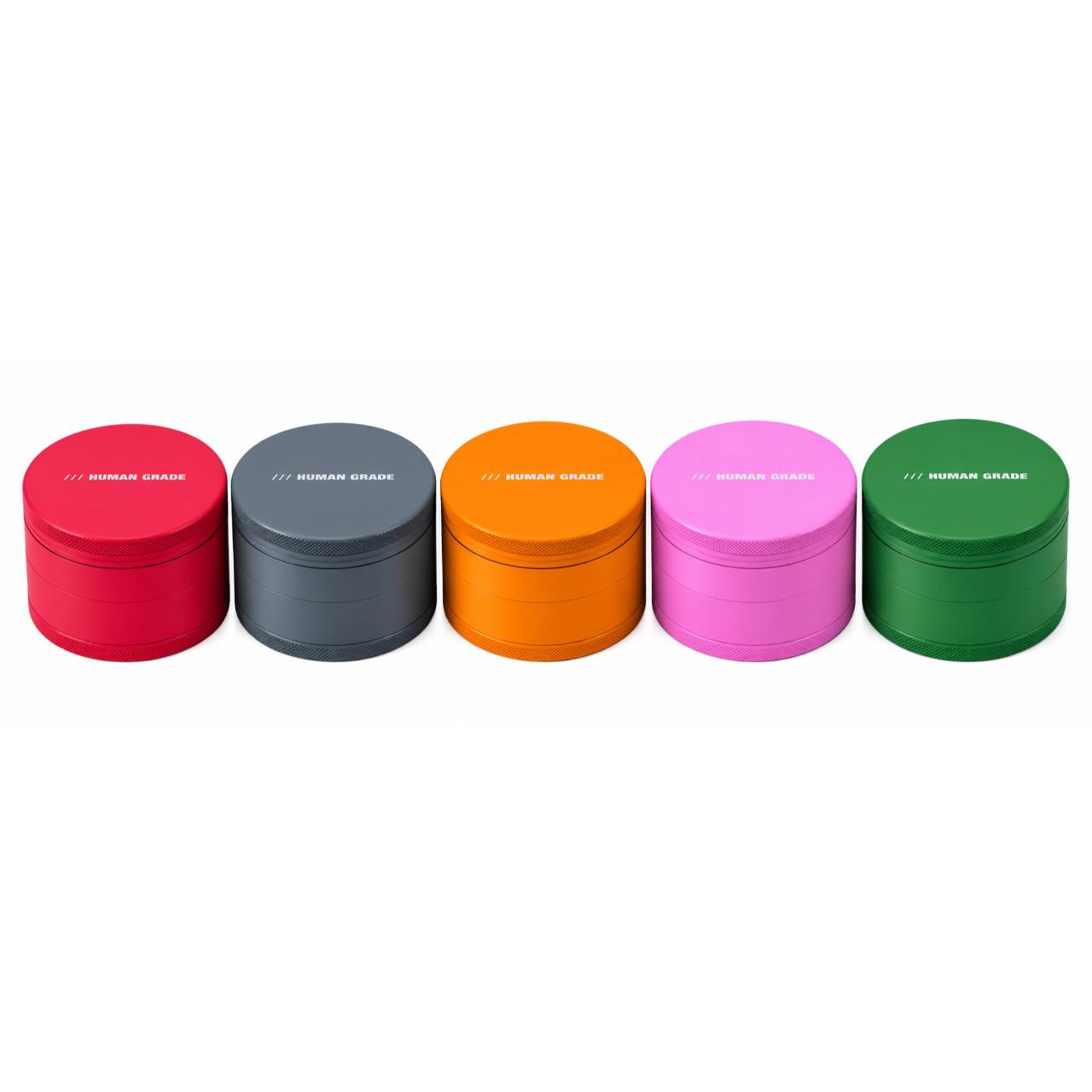 Human Grade 4 Piece Aluminum W Rubber Grinder closed Human Grade 4 Piece Aluminum W Rubber Grinder closed