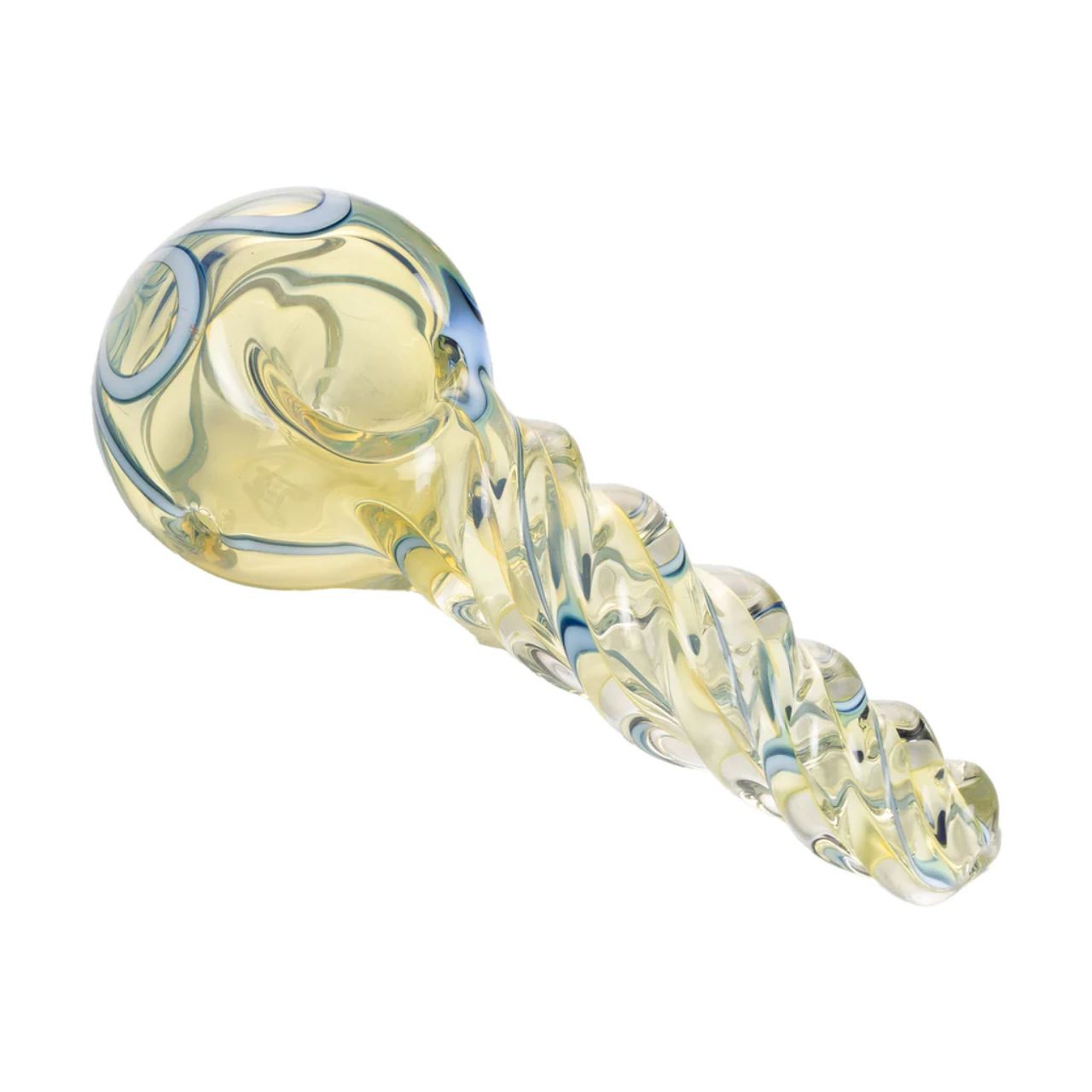 Human Grade Twist Spoon Pipe Model B-Clear Blue Human Grade Twist Spoon Pipe Model B-Clear Blue