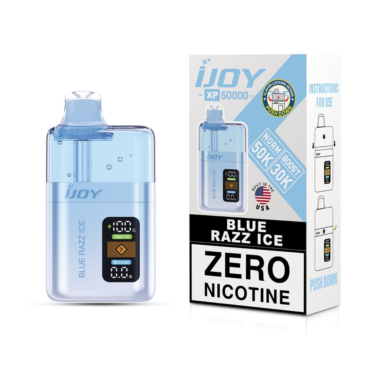 IJoy XP50000 Puff Zero Nicotine Disposable-Blue razz ice