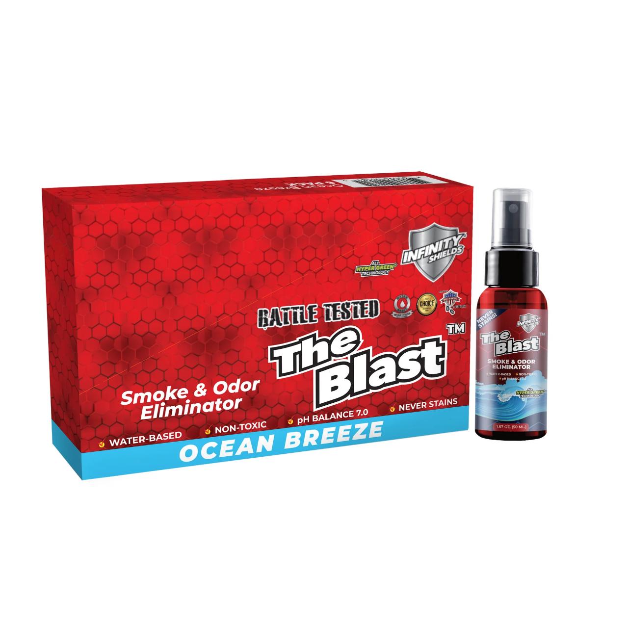 Infinity Shields The Blast Smoke & Odor Eliminator Spray - 6ct Ocean Breeze Infinity Shields The Blast Smoke & Odor Eliminator Spray - 6ct Ocean Breeze