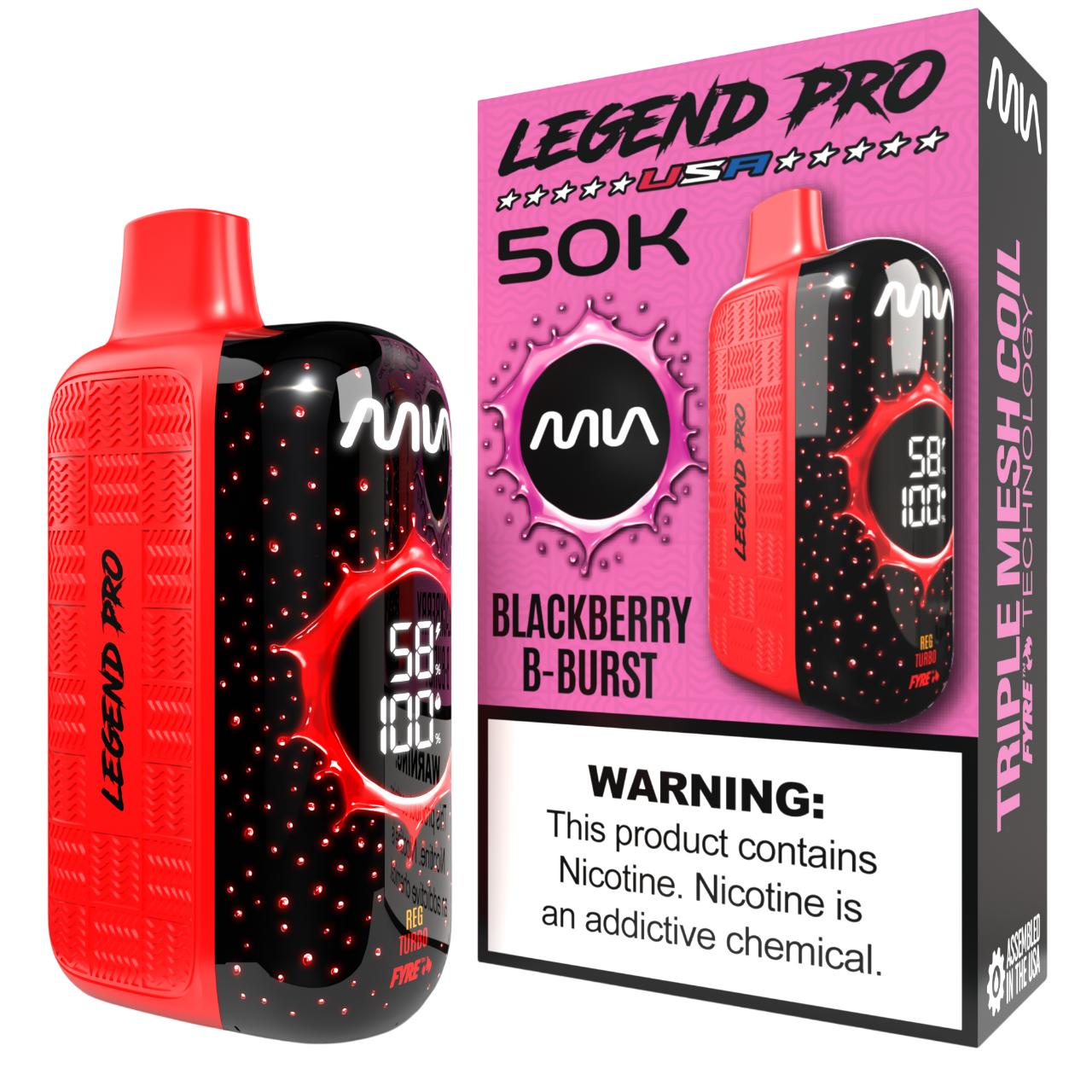 MIA Legend Pro 50K Puff Disposabl BLACKBERRY B-BURST MIA Legend Pro 50K Puff Disposabl BLACKBERRY B-BURST