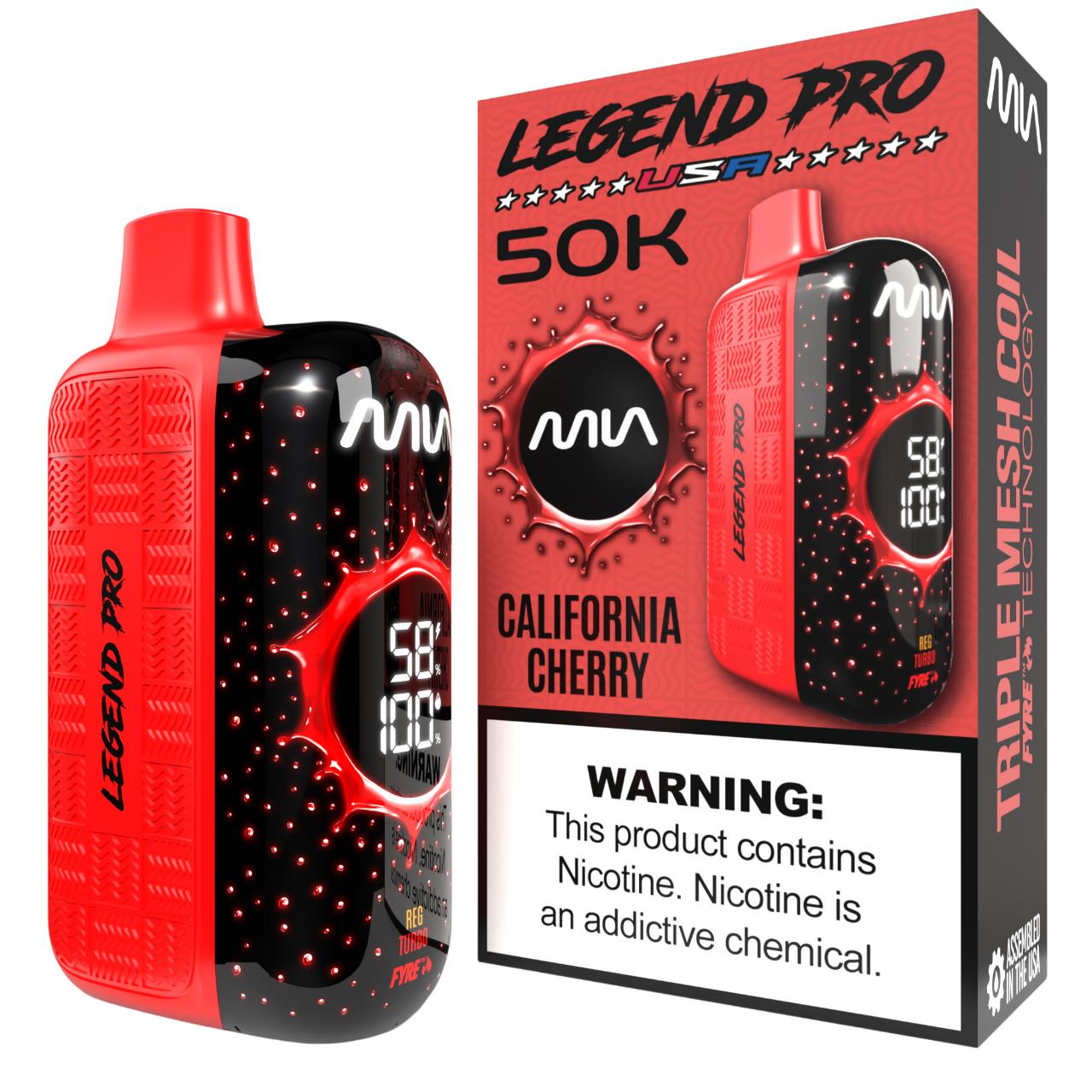 MIA Legend Pro 50K Puff Disposable CALIFORNIA CHERRY MIA Legend Pro 50K Puff Disposable CALIFORNIA CHERRY