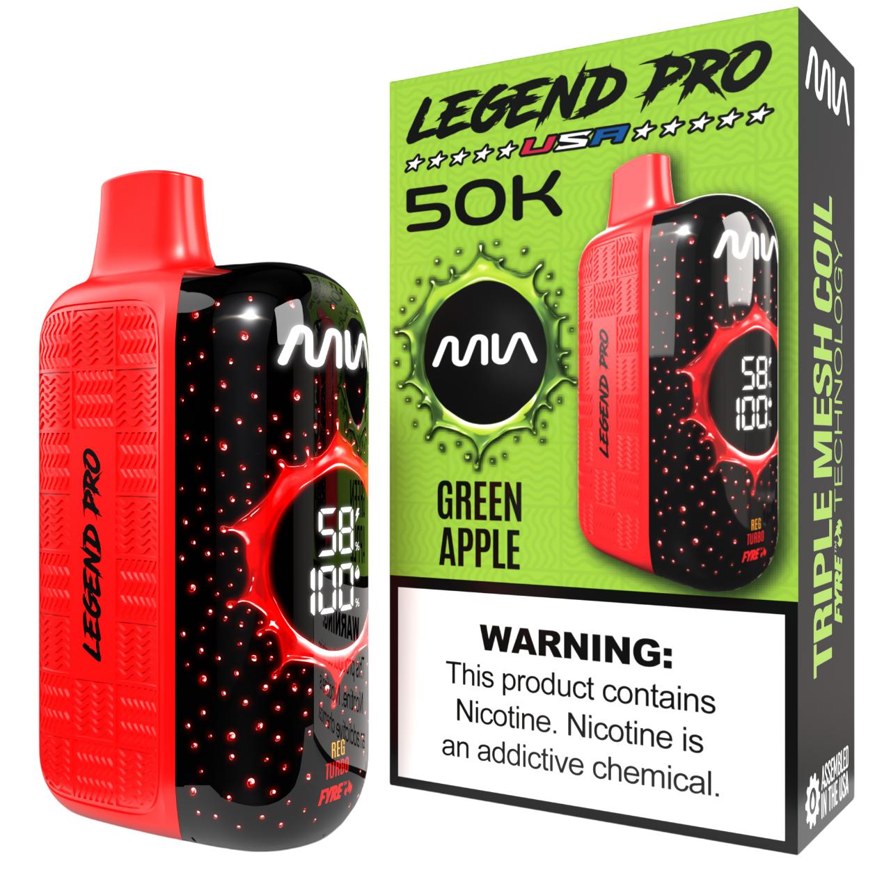 MIA Legend Pro 50K Puff Disposable GREEN APPLE MIA Legend Pro 50K Puff Disposable GREEN APPLE