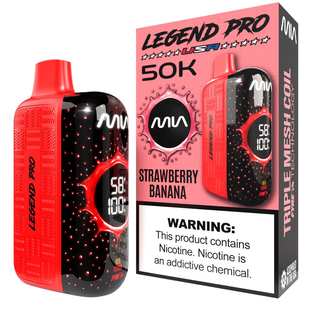 MIA Legend Pro 50K Puff Disposable STRAWBERRY BANANA MIA Legend Pro 50K Puff Disposable STRAWBERRY BANANA
