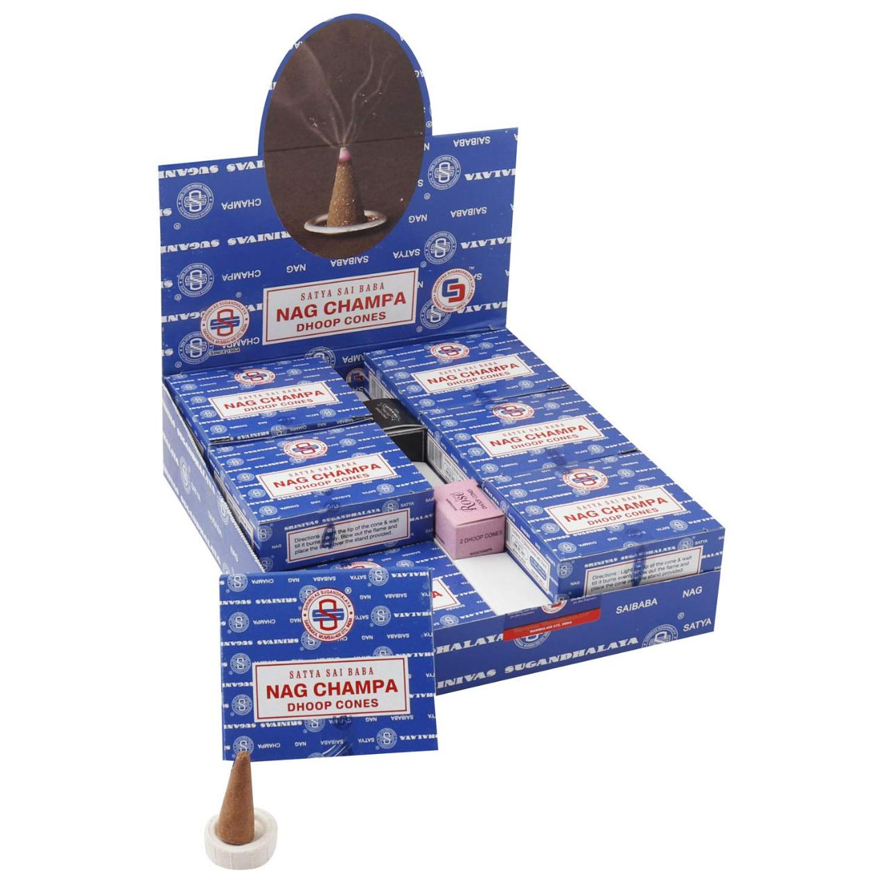 Satya Nag Champa Dhoop Cones (Pack of 12) Regular Satya Nag Champa Dhoop Cones (Pack of 12) Regular