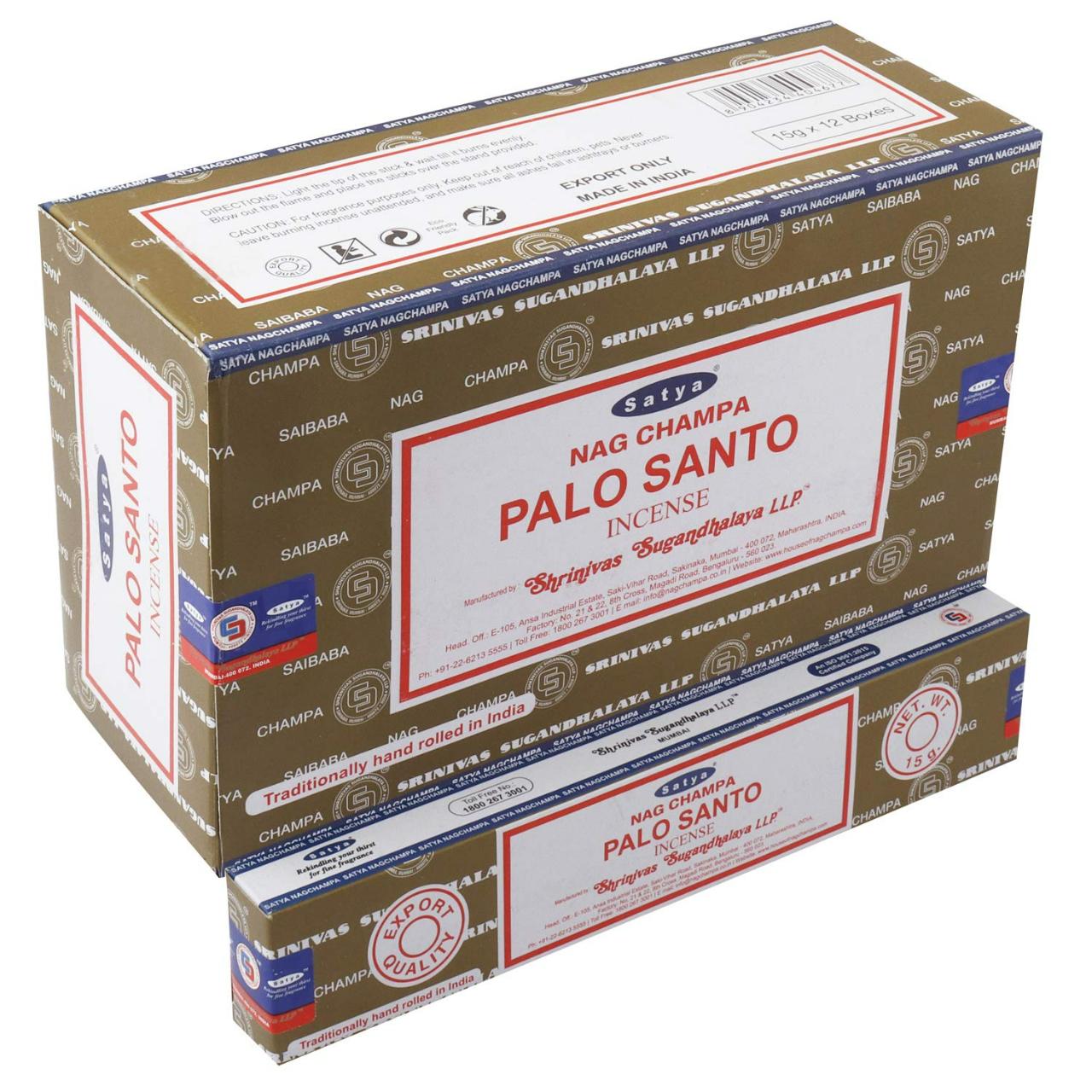 Satya Nag Champa Incense 15G X 12PK Palo Santo
