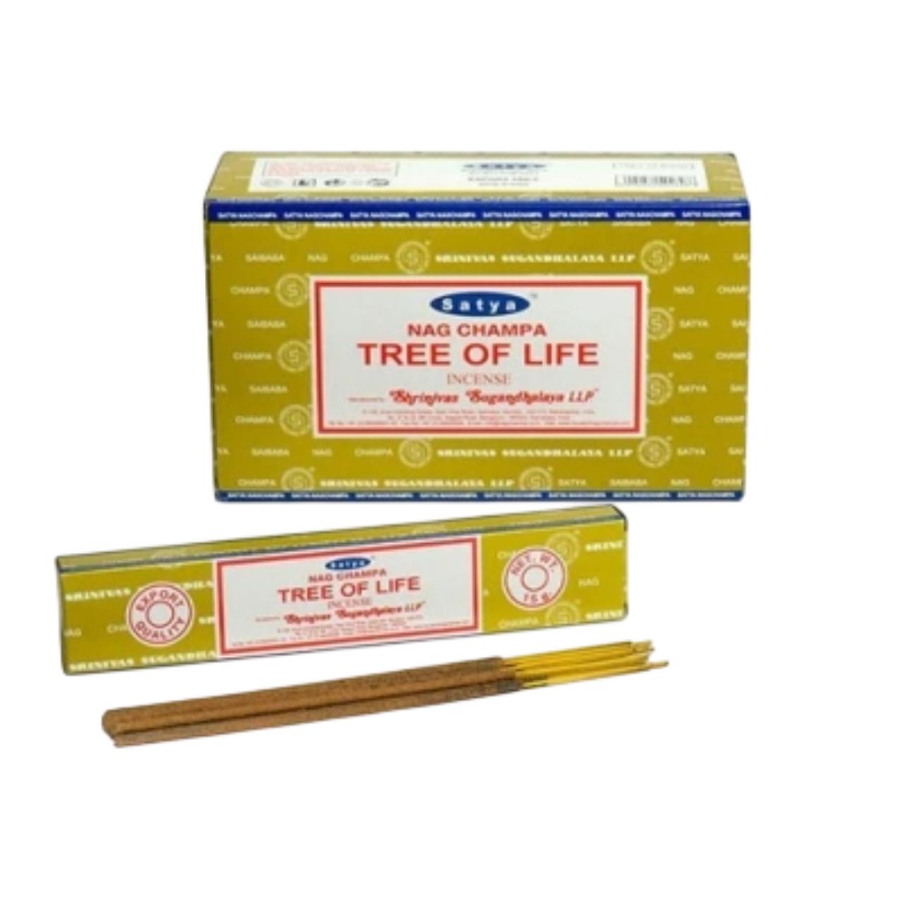 Satya Nag Champa Incense 15G X 12PK Tree Of Life