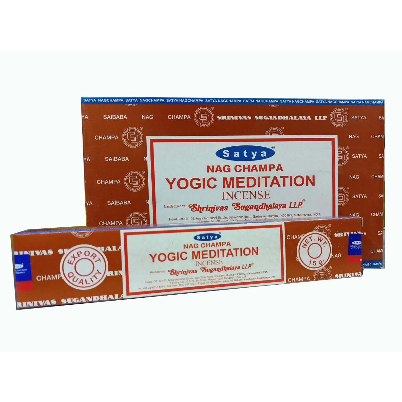 Satya Nag Champa Incense 15G X 12PK Yogic Meditation
