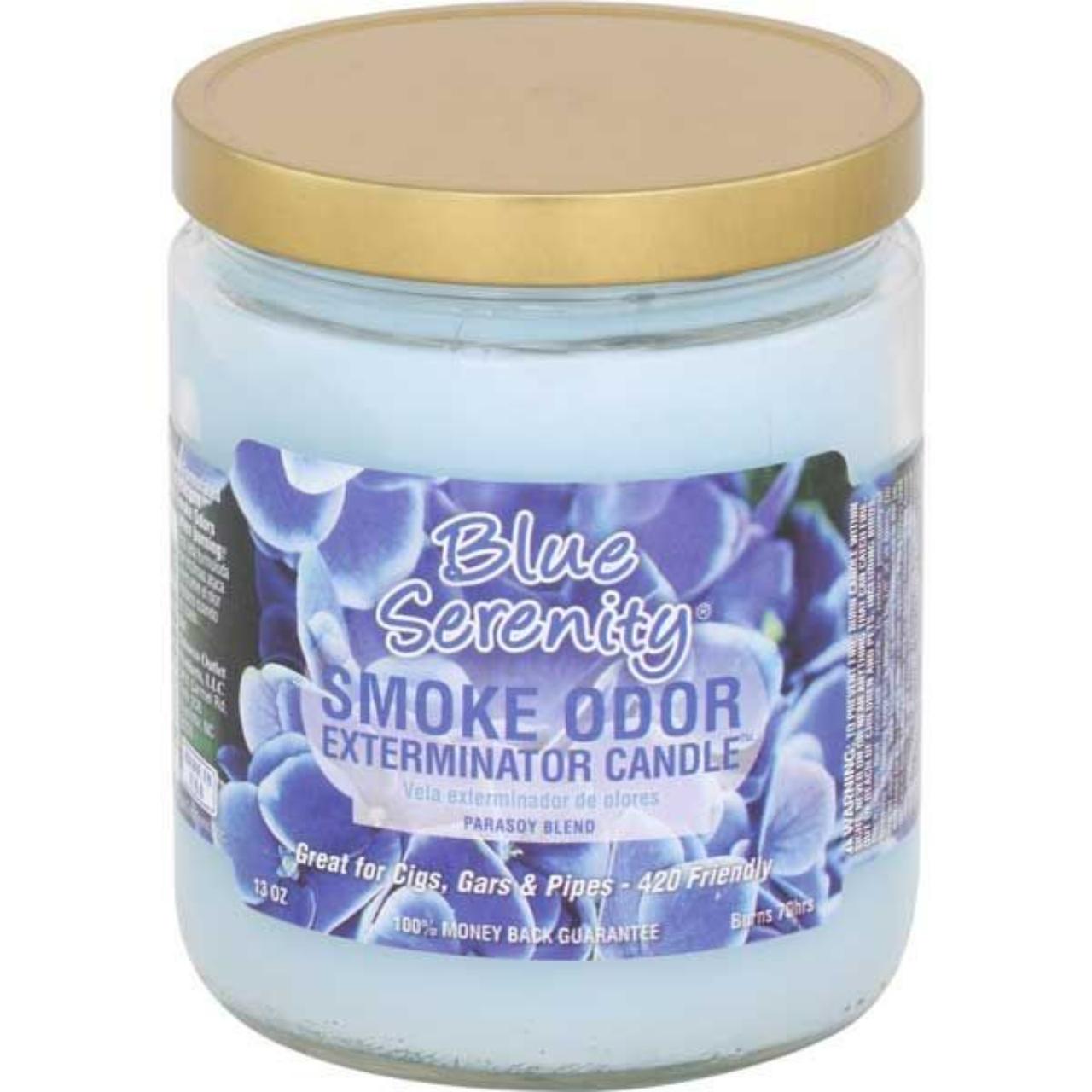 smoke odor 13oz candle Blue Serenity smoke odor 13oz candle Blue Serenity