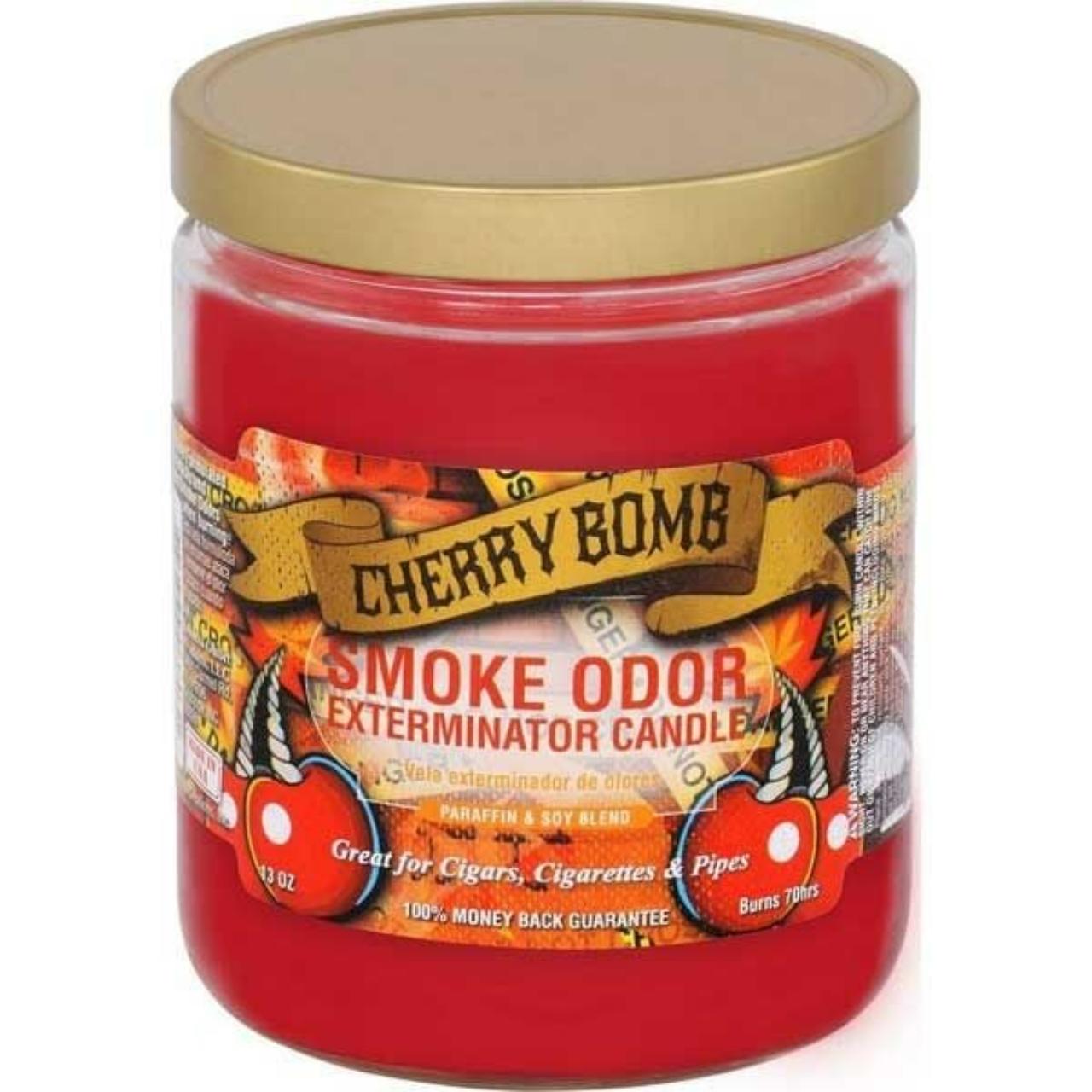 smoke odor 13oz candle Cherry Bomb smoke odor 13oz candle Cherry Bomb