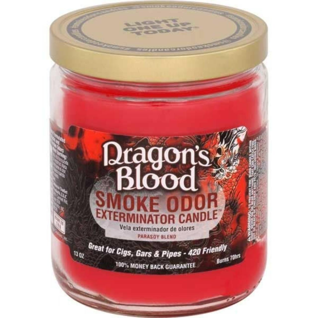 smoke odor 13oz candle Dragons Blood smoke odor 13oz candle Dragons Blood