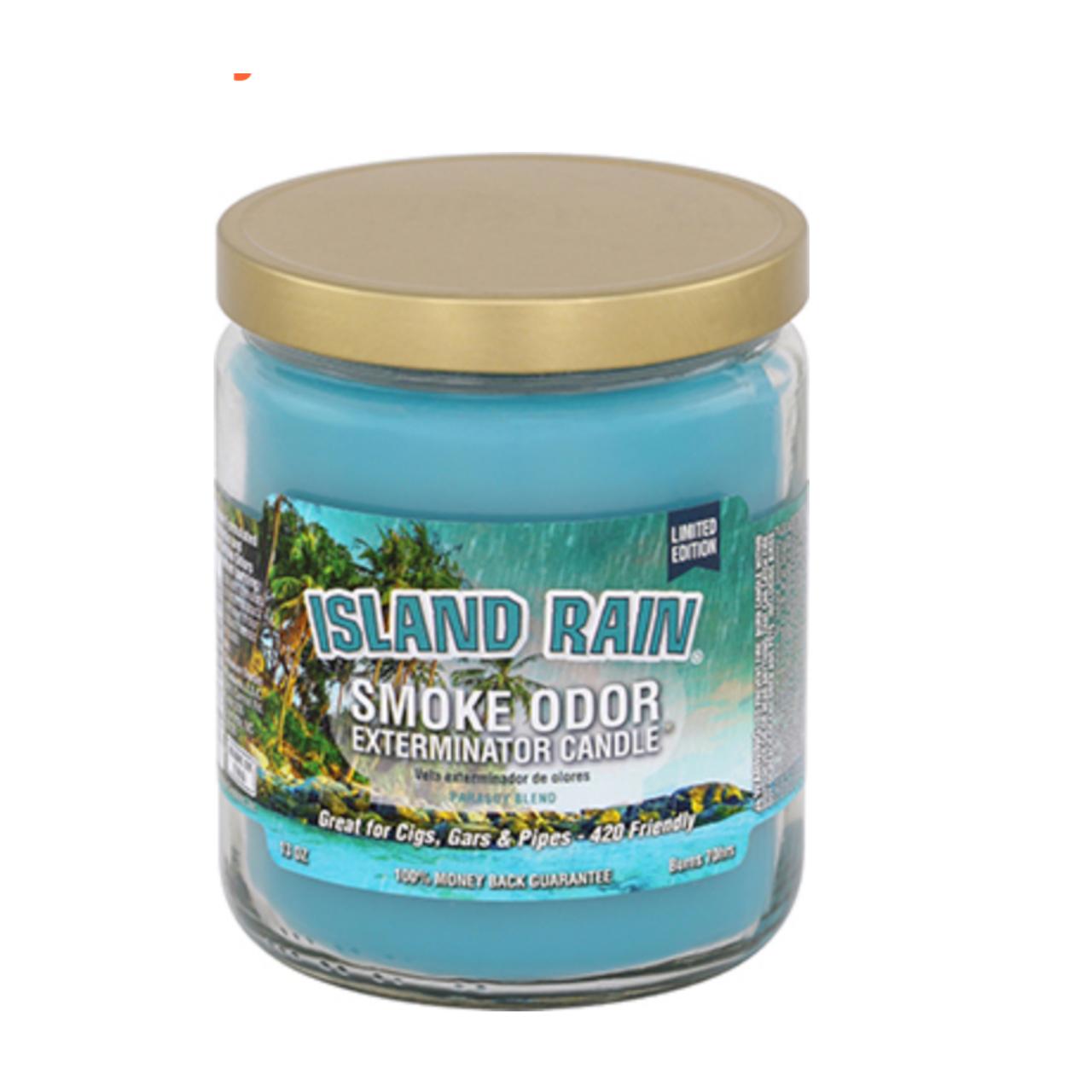 smoke odor 13oz candle Island Rain smoke odor 13oz candle Island Rain