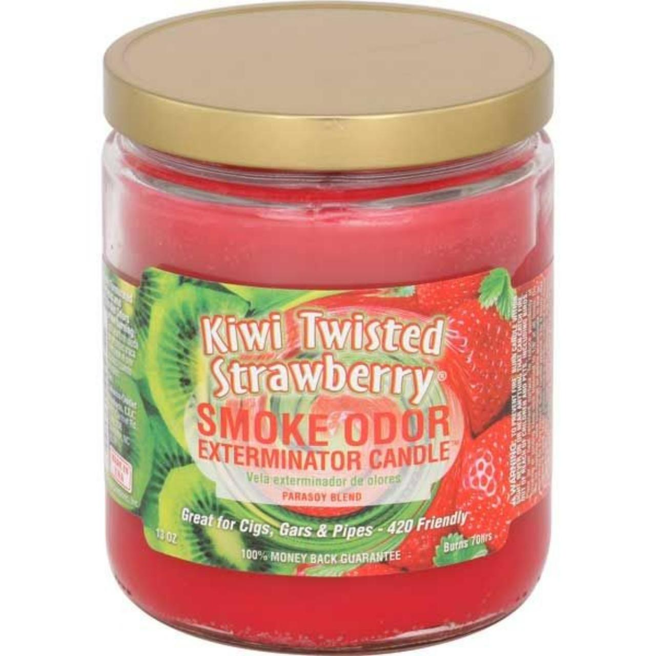 smoke odor 13oz candle Kiwi Twisted Strawberry smoke odor 13oz candle Kiwi Twisted Strawberry