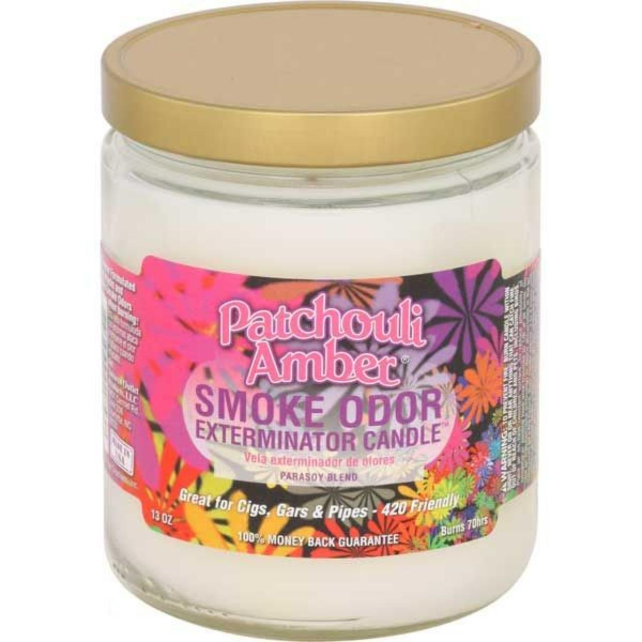 smoke odor 13oz candle Patchouli Amber smoke odor 13oz candle Patchouli Amber