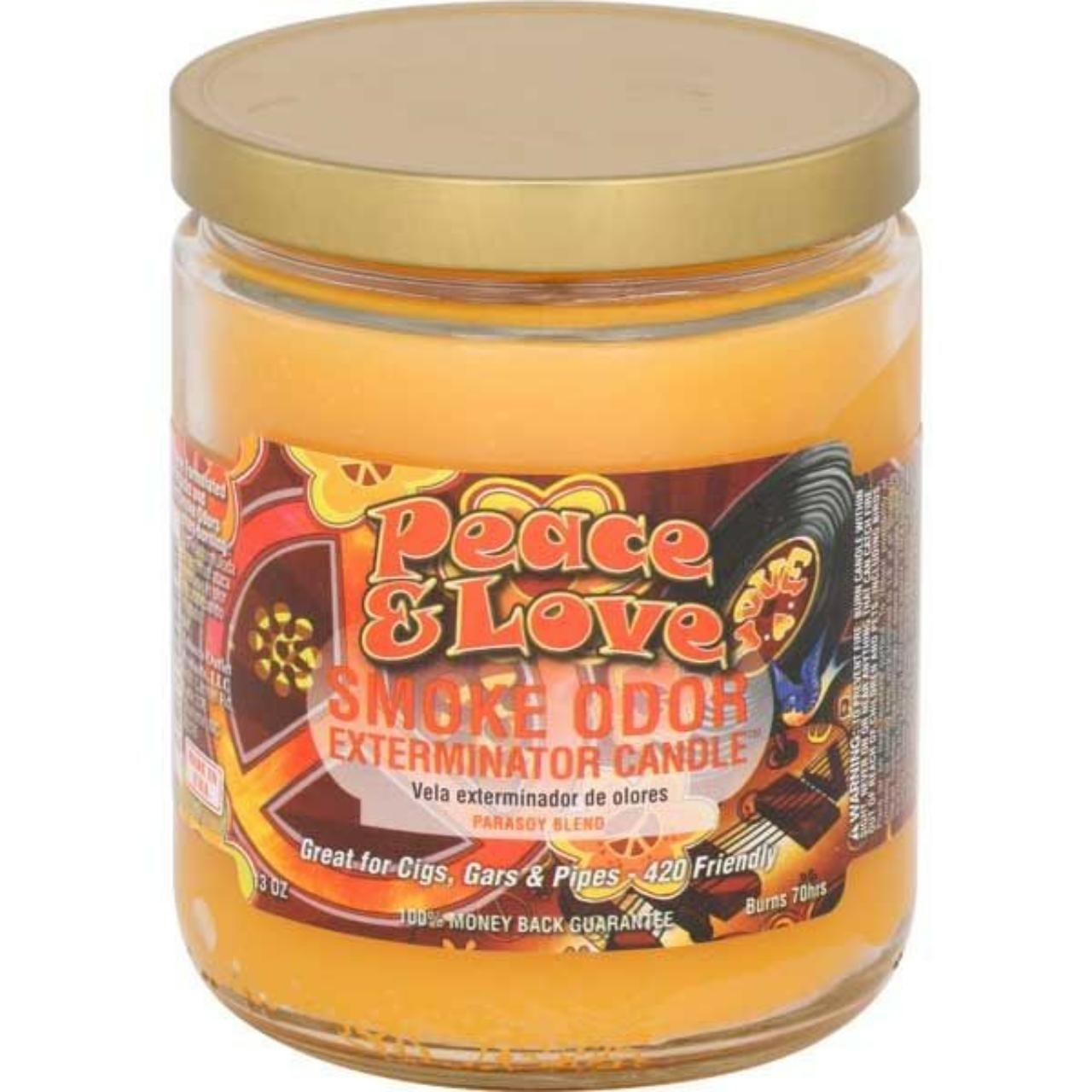 smoke odor 13oz candle Peace & Love smoke odor 13oz candle Peace & Love