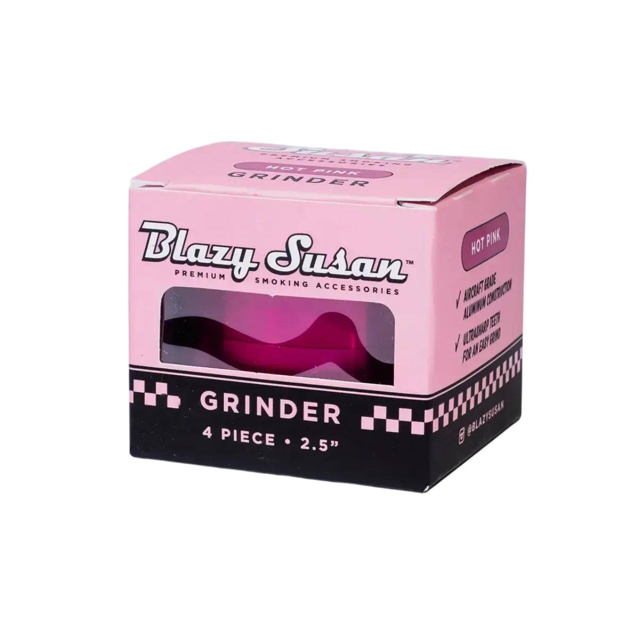 Blazy Susan 4 Piece Premium Grinder Hot Pink bOX Blazy Susan 4 Piece Premium Grinder Hot Pink bOX