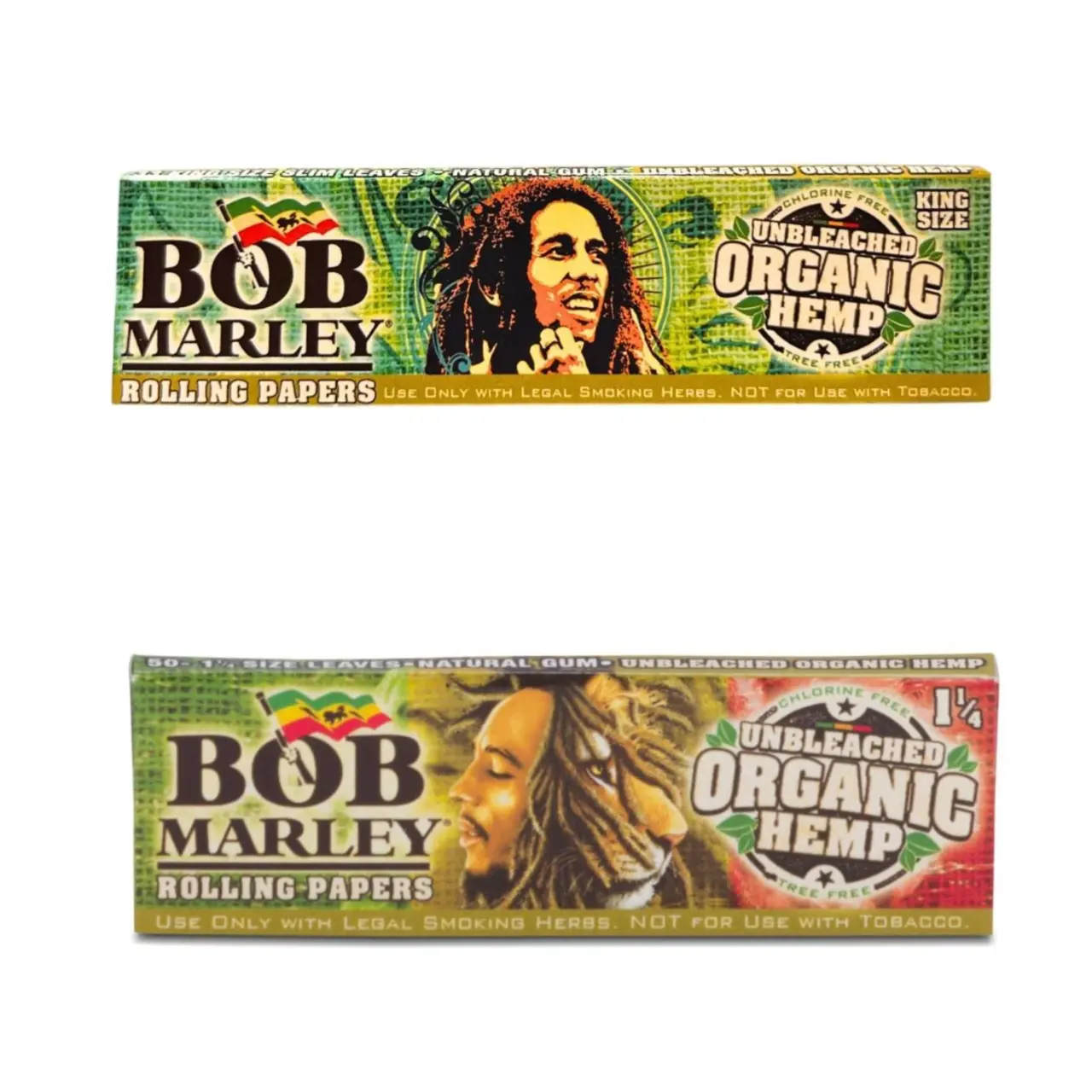 Bob Marley Rolling Papers Unbleached Organic Hemp 1pk