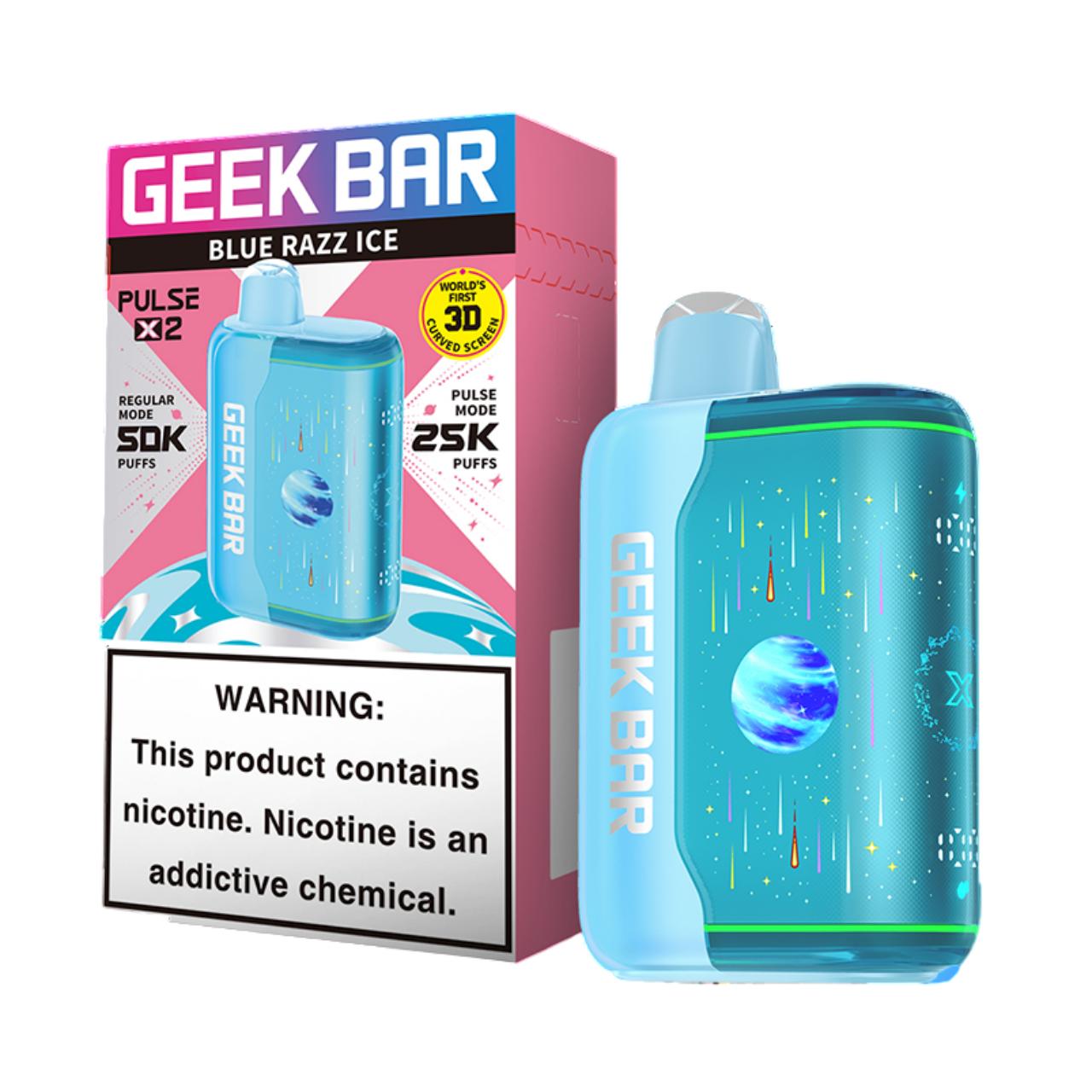 Geek Bar Pulse X2 50K Puff Disposable Blue Razz Ice Geek Bar Pulse X2 50K Puff Disposable Blue Razz Ice