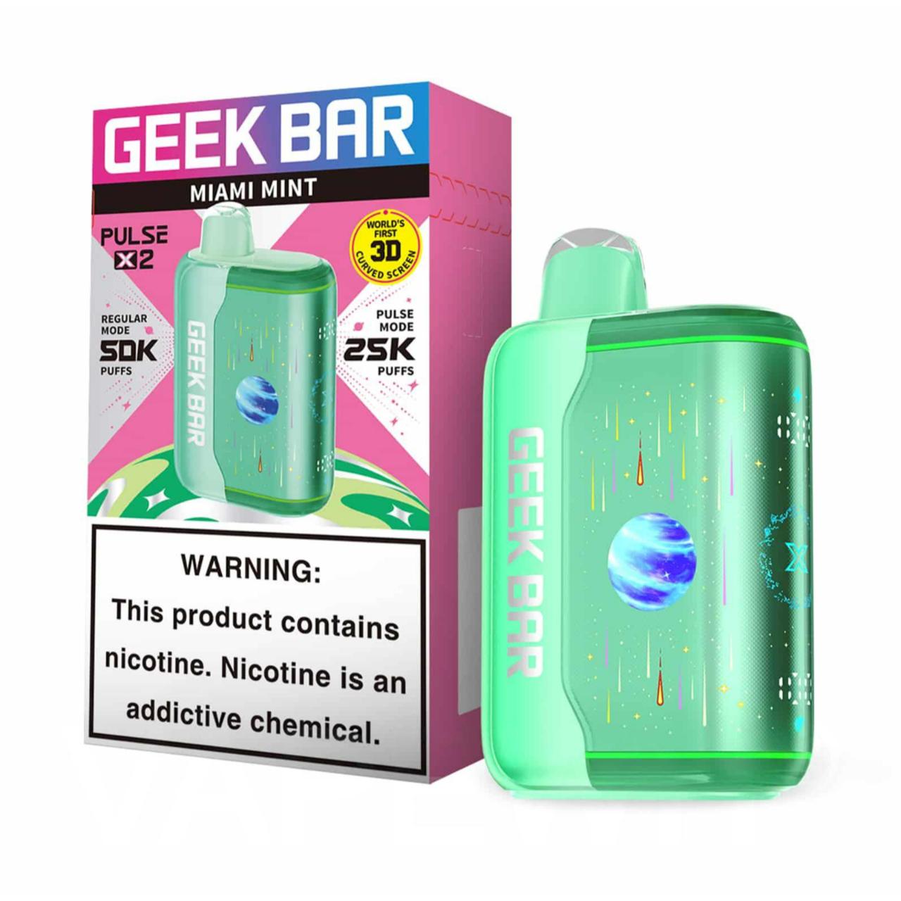 Geek Bar Pulse X2 50K Puff Disposable Miami Mint Geek Bar Pulse X2 50K Puff Disposable Miami Mint