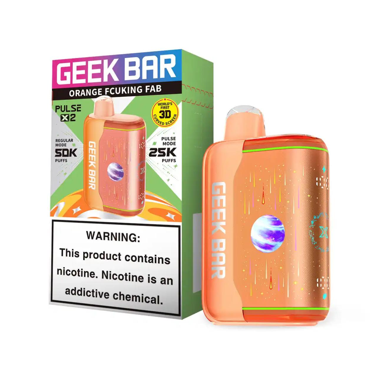 Geek Bar Pulse X2 50K Puff Disposable Orange Fcuking Fab Geek Bar Pulse X2 50K Puff Disposable Orange Fcuking Fab
