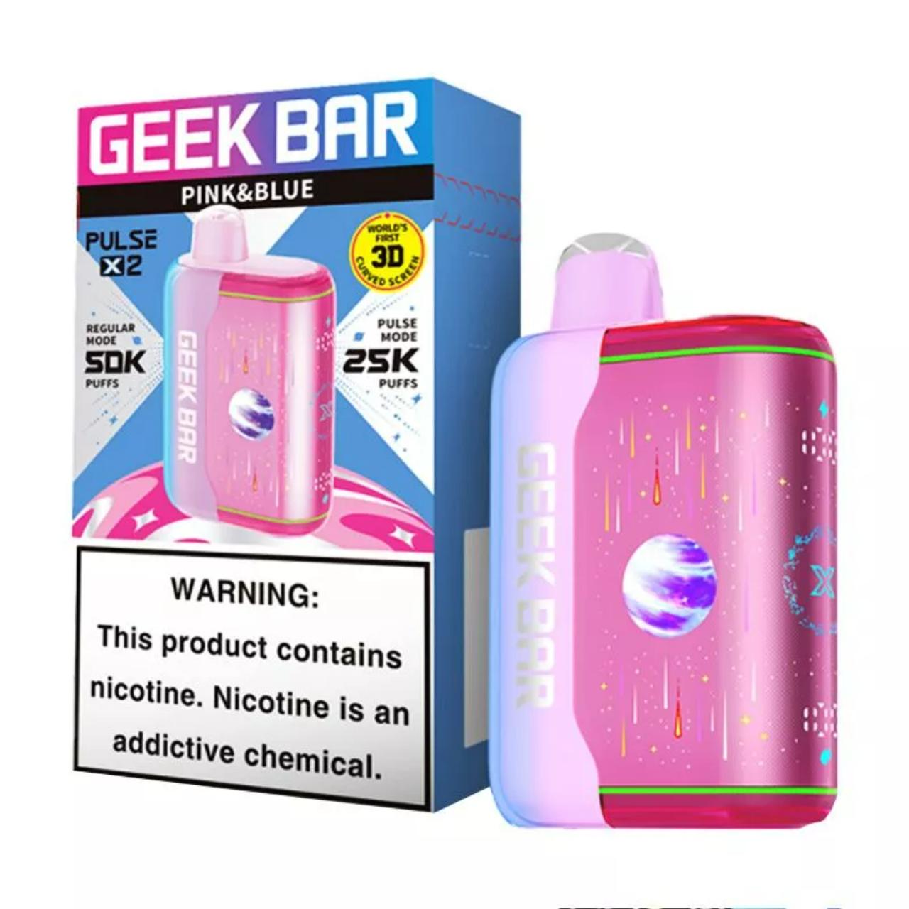 Geek Bar Pulse X2 50K Puff Disposable Pink & Blue Geek Bar Pulse X2 50K Puff Disposable Pink & Blue