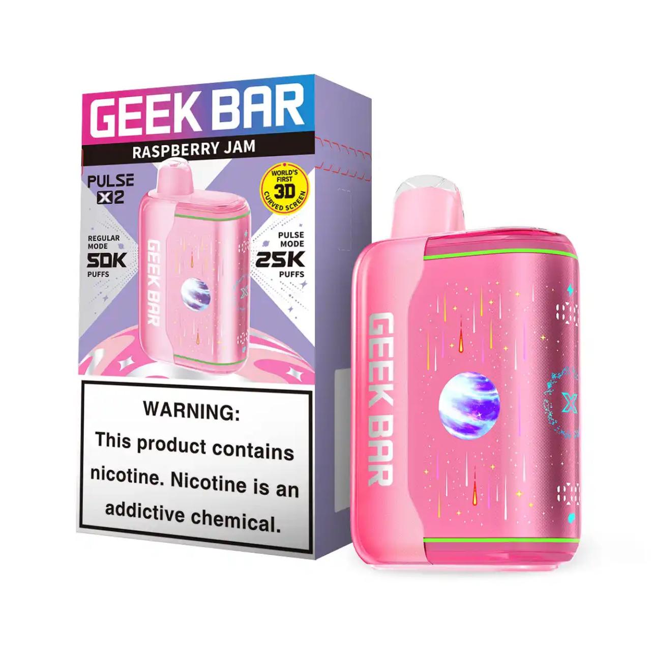 Geek Bar Pulse X2 50K Puff Disposable Raspberry Jam Geek Bar Pulse X2 50K Puff Disposable Raspberry Jam