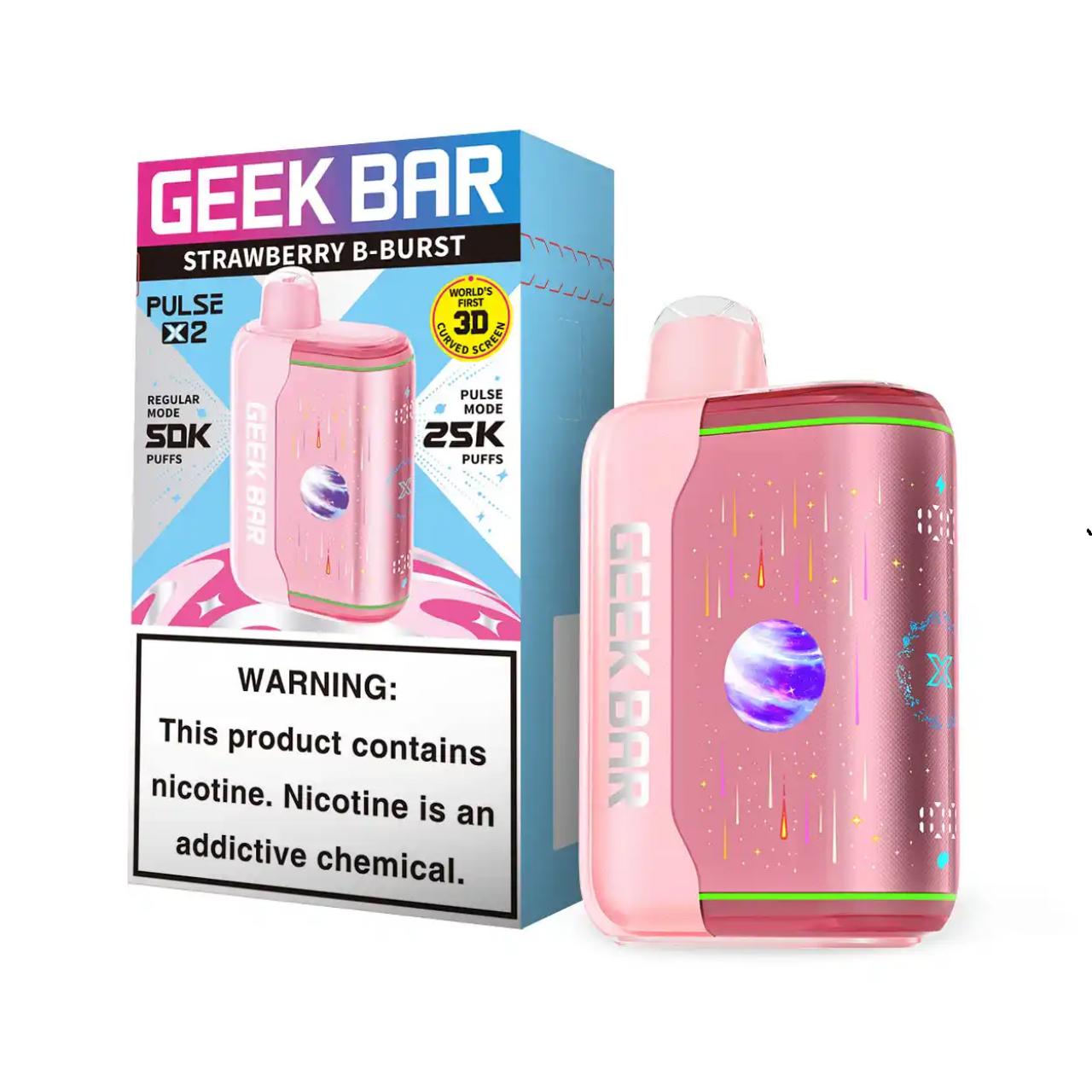 Geek Bar Pulse X2 50K Puff Disposable Strawberry B Burst Geek Bar Pulse X2 50K Puff Disposable Strawberry B Burst