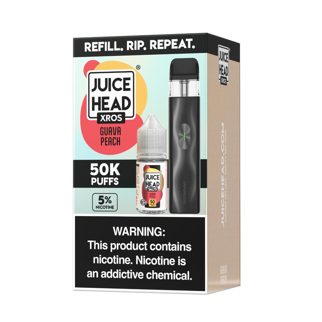 Juice Head X Vaporesso XROS 4Mini- kit Bundle Guava Peach Juice Head X Vaporesso XROS 4Mini- kit Bundle Guava Peach