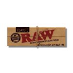 RAW Rolling Papers-1-1 4-1PK Classic with Connoisseur Tips