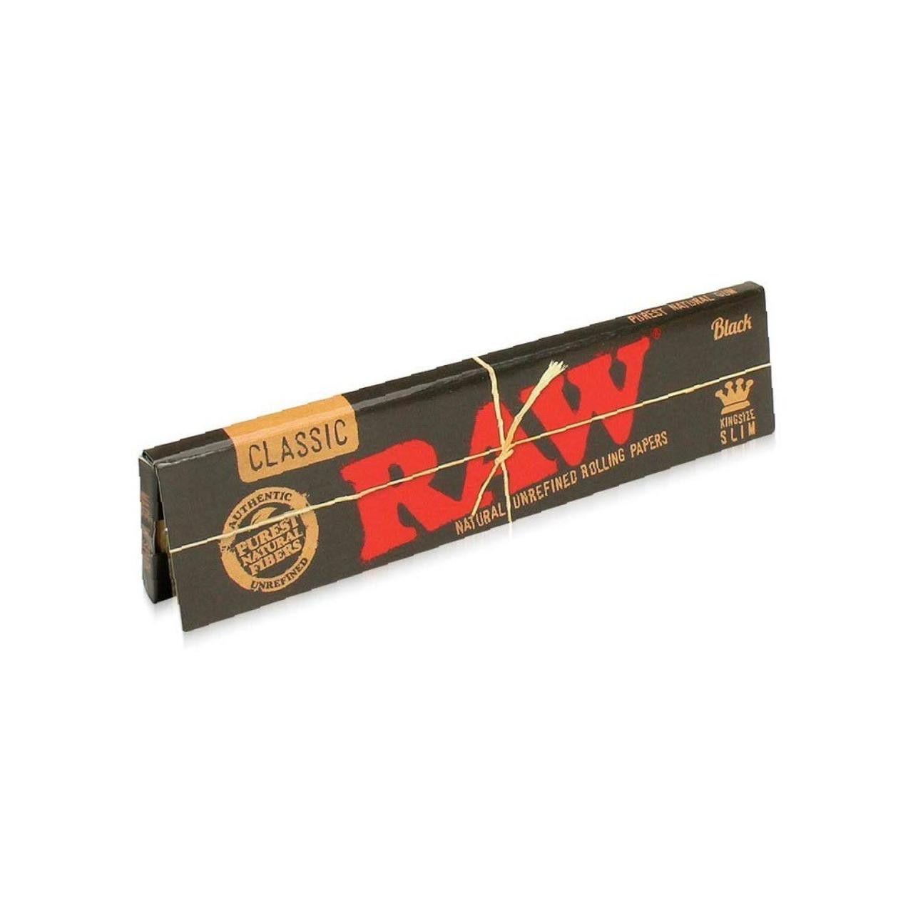 RAW Rolling Papers 1PK - King Size Slim Black Classic RAW Rolling Papers 1PK - King Size Slim Black Classic