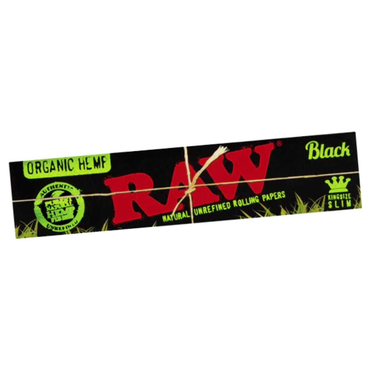 RAW Rolling Papers 1PK - King Size Slim Black Organic Hemp RAW Rolling Papers 1PK - King Size Slim Black Organic Hemp