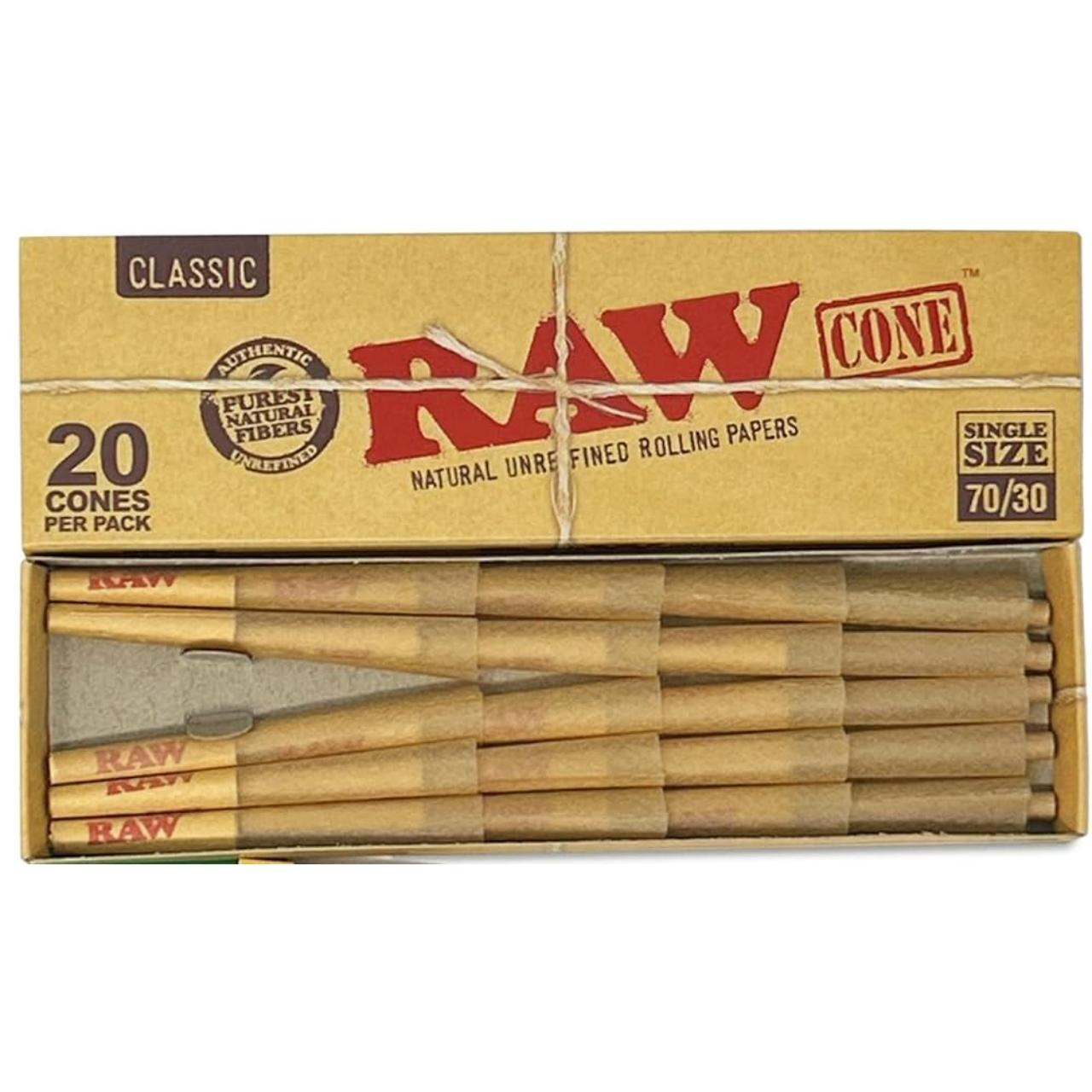 Raw 7030 Single Size Cones 1PK-20CT Classic Raw 7030 Single Size Cones 1PK-20CT Classic