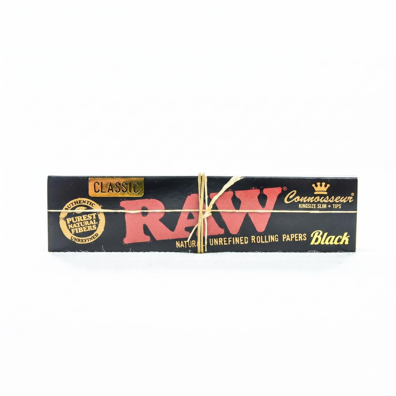 Raw King Size Connoisseur Papers + Tips 1PK-32CT Black Raw King Size Connoisseur Papers + Tips 1PK-32CT Black