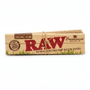 Raw King Size Connoisseur Papers + Tips 1PK-32CT Organic Hemp