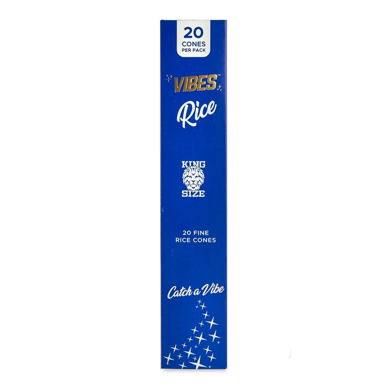 VIBES KING SIZE CONES 1PK-20CT RICE VIBES KING SIZE CONES 1PK-20CT RICE