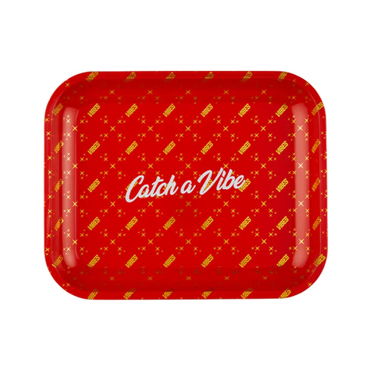 Vibes Catch A Vibe Rolling Large Tray Red Gold Vibes Catch A Vibe Rolling Large Tray Red Gold