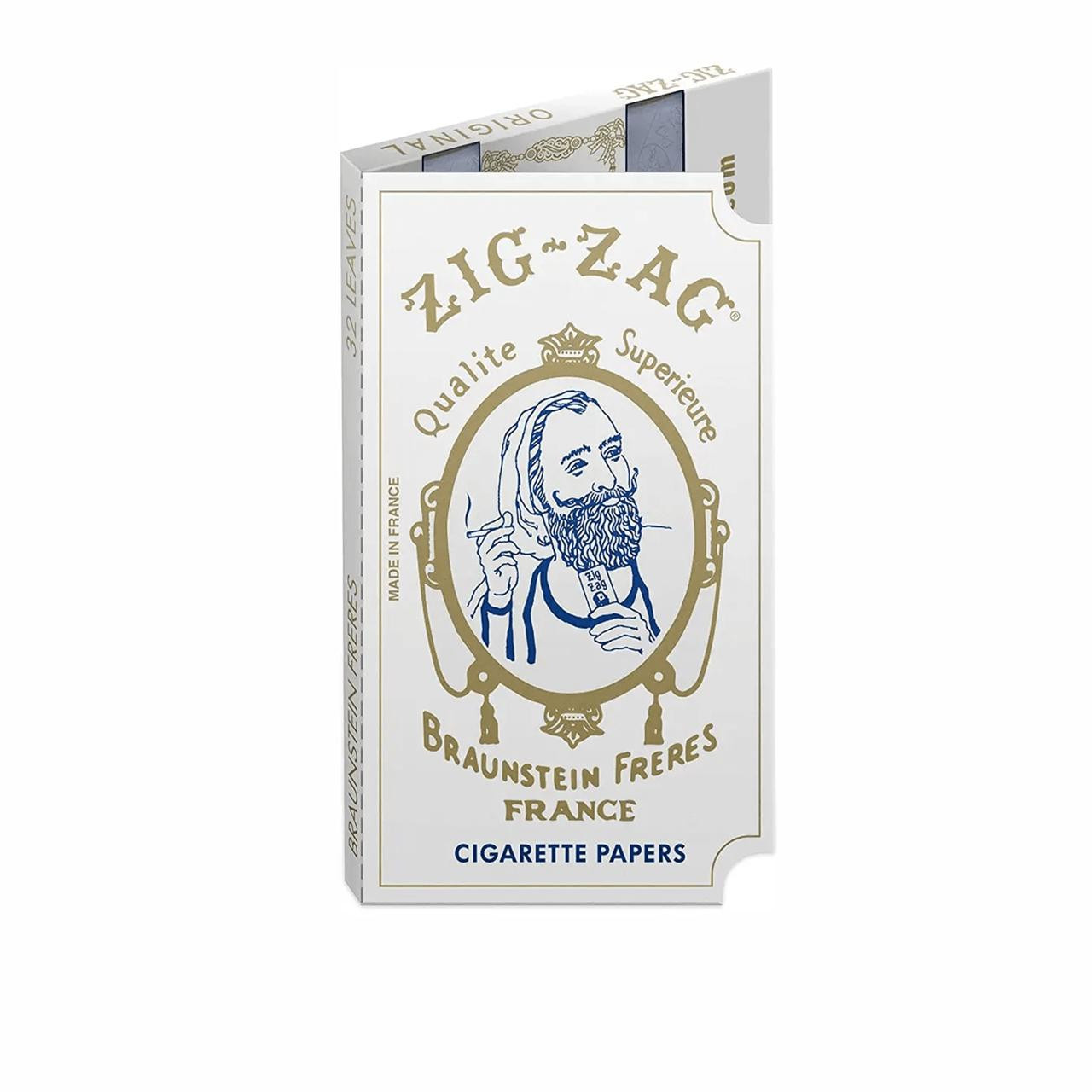 Zig Zag 1-14 Papers Carton 1PK-32CT Orginal White Zig Zag 1-14 Papers Carton 1PK-32CT Orginal White