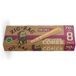 Zig Zag 70MM Cones 1PK-8CT Unbleached