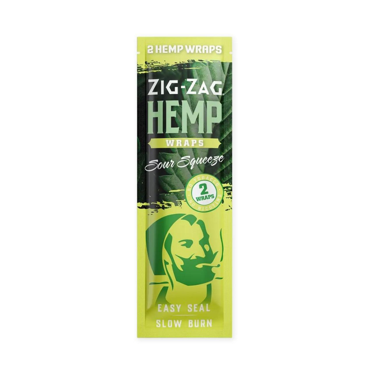 Zig Zag Hemp Wraps 1PK-2CT Sour Squeeze Zig Zag Hemp Wraps 1PK-2CT Sour Squeeze