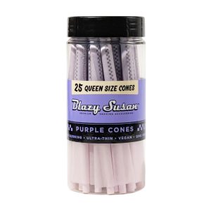 BLAZY SUSAN QUEEN SIZE CONES PURPLE JAR - 25CT