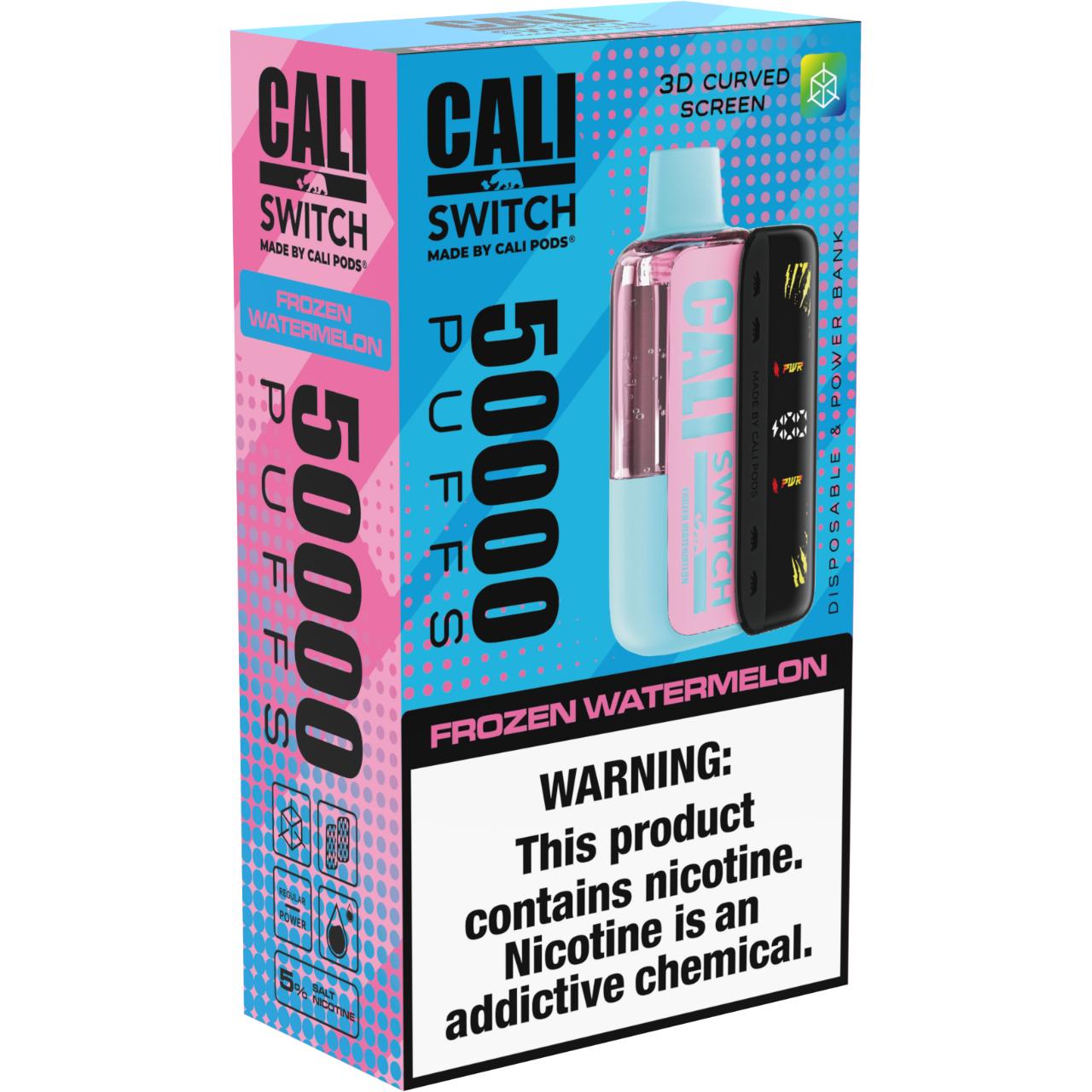 Cali Switch Kit 50K Puff Disposable Frozen Watermelon Box Cali Switch Kit 50K Puff Disposable Frozen Watermelon Box