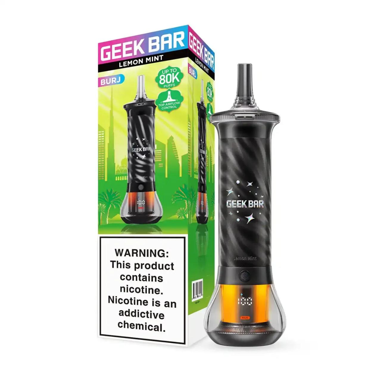 Geek Bar Burj Hookah 80K Puff Disposable Lemon Mint