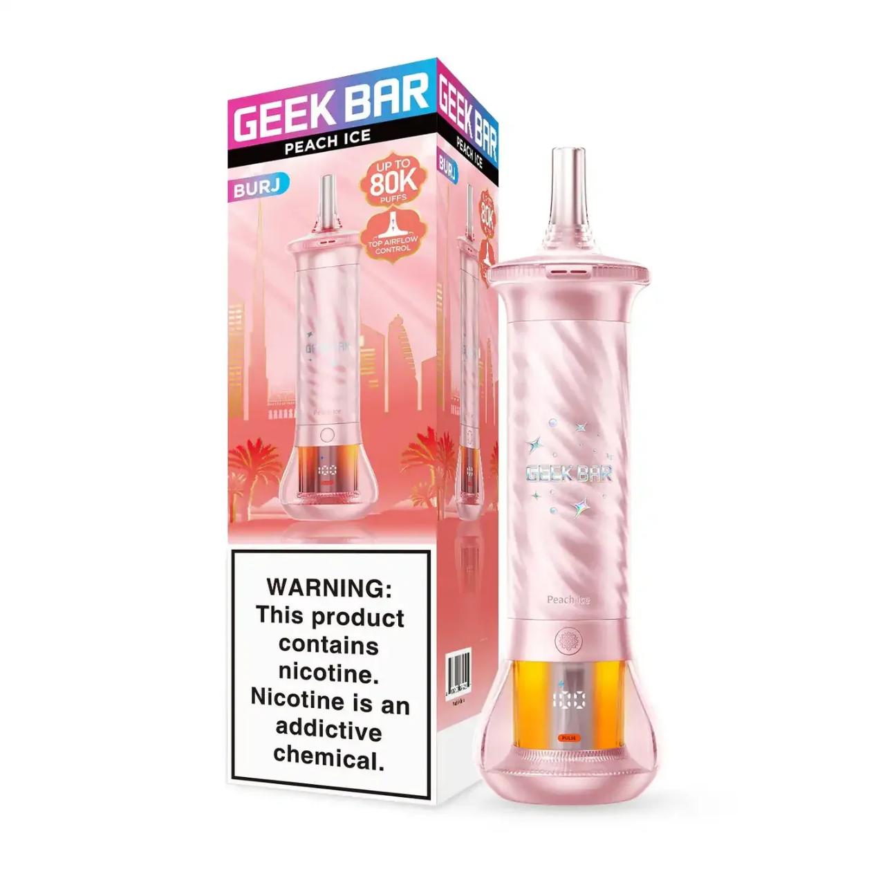 Geek Bar Burj Hookah 80K Puff Disposable Peach Ice