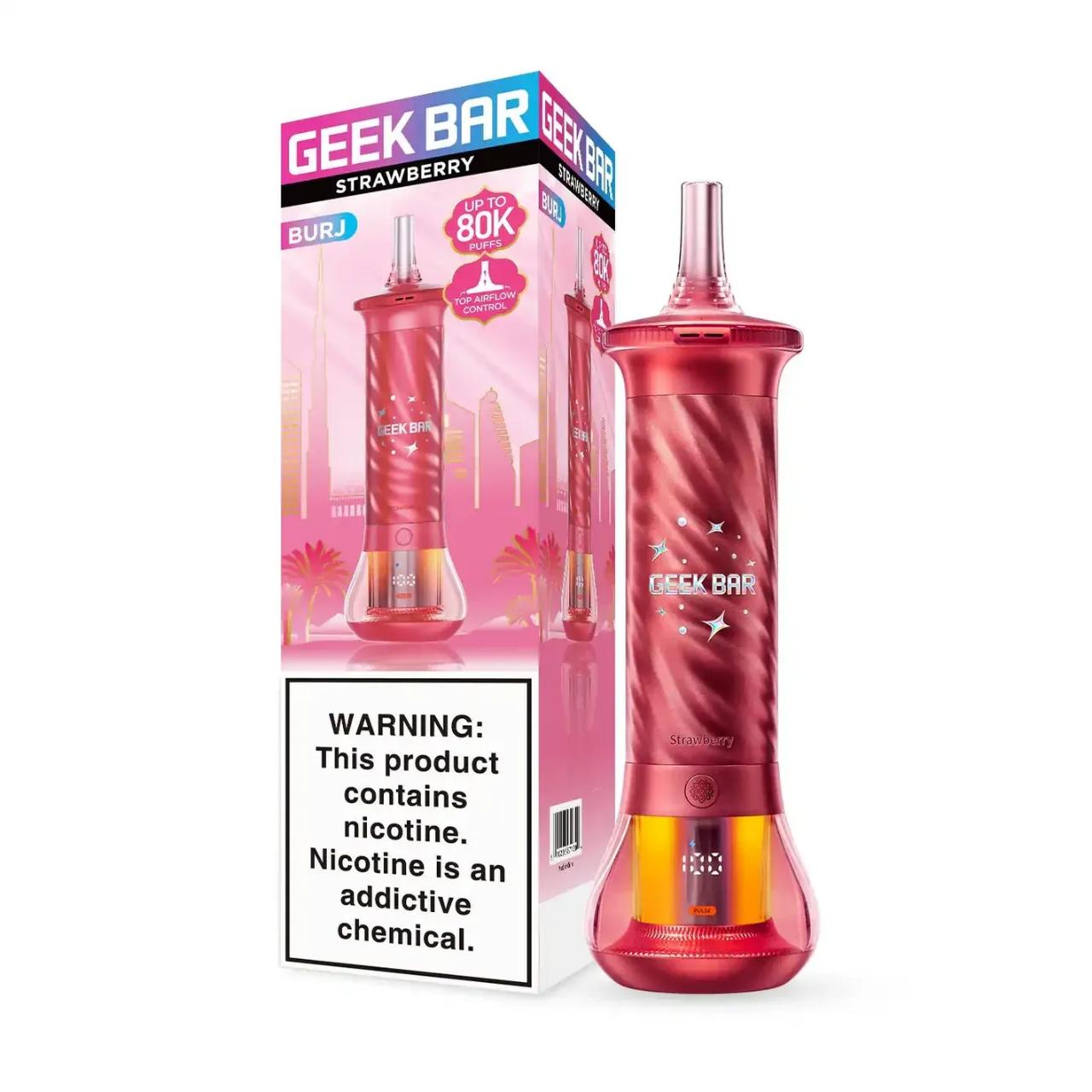 Geek Bar Burj Hookah 80K Puff Disposable Strawberry