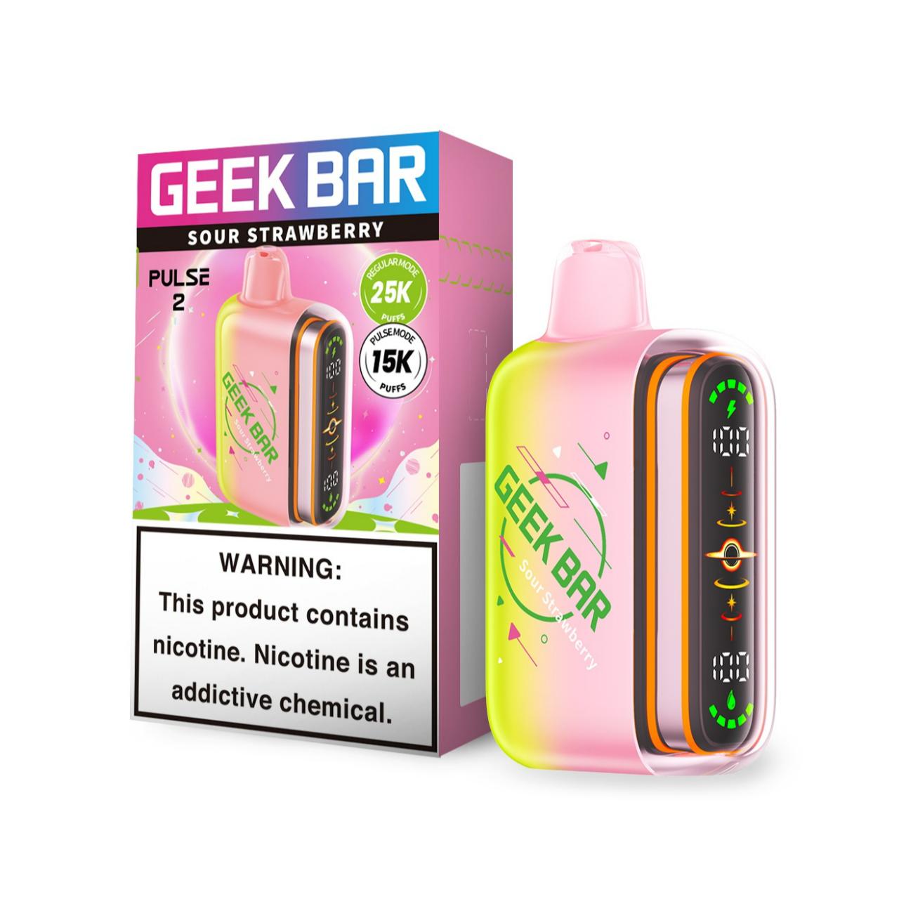 Geek Bar Pulse 2 25K Puff Disposable Sour Strawberry