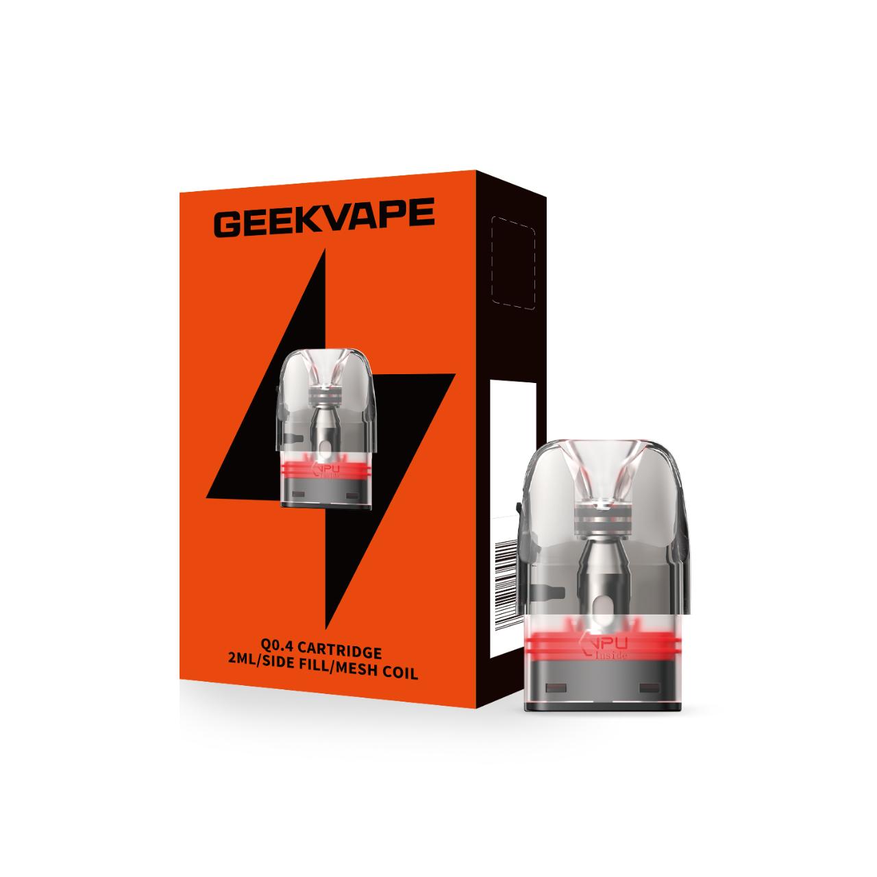 GeekVape Q Replacement Pod Cartridge V2 - 3PK Q0.4 OHMS (Side Fill 2ML) GeekVape Q Replacement Pod Cartridge V2 - 3PK Q0.4 OHMS (Side Fill 2ML)