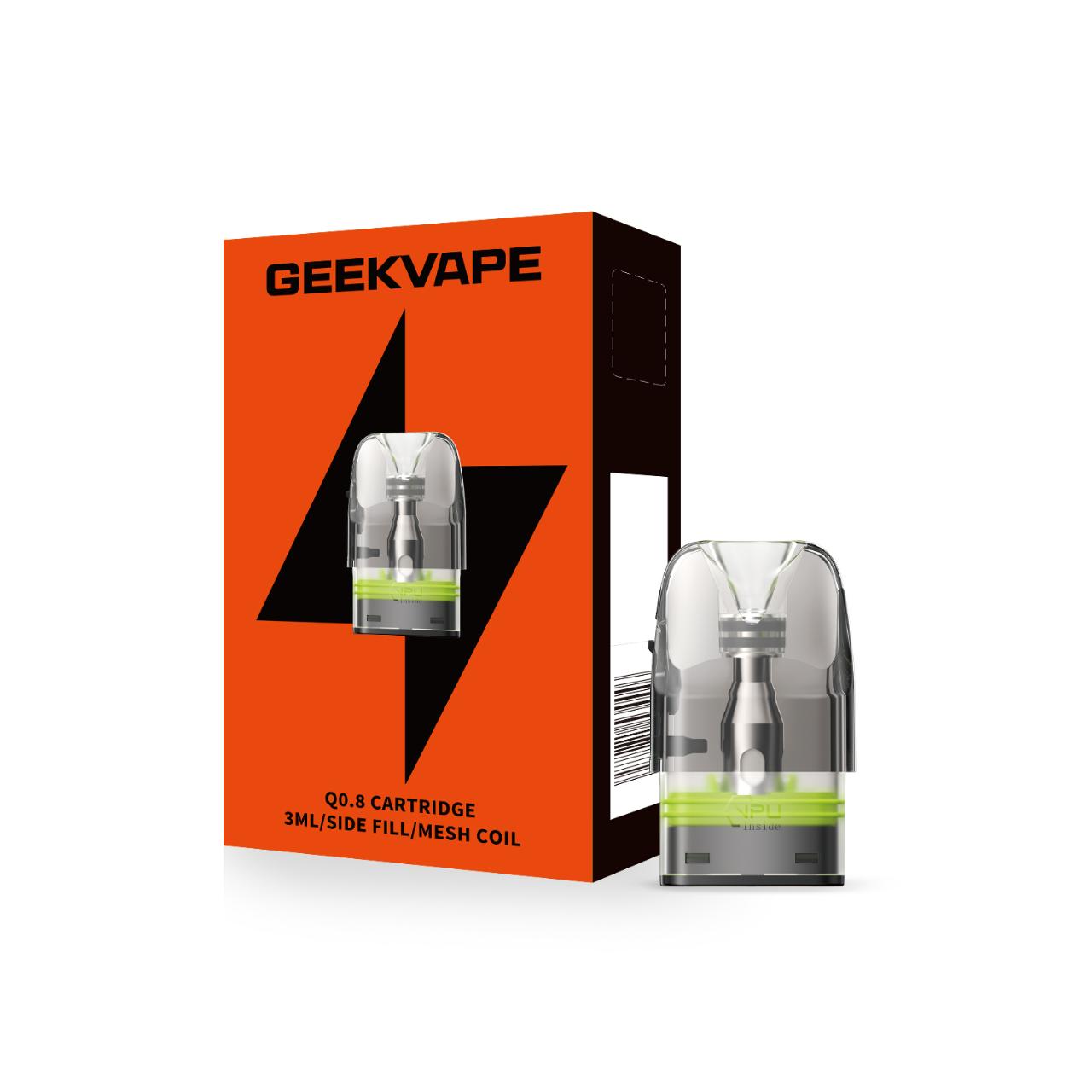 GeekVape Q Replacement Pod Cartridge V2 - 3PK Q0.8 OHMS (Side Fill 3ML) GeekVape Q Replacement Pod Cartridge V2 - 3PK Q0.8 OHMS (Side Fill 3ML)
