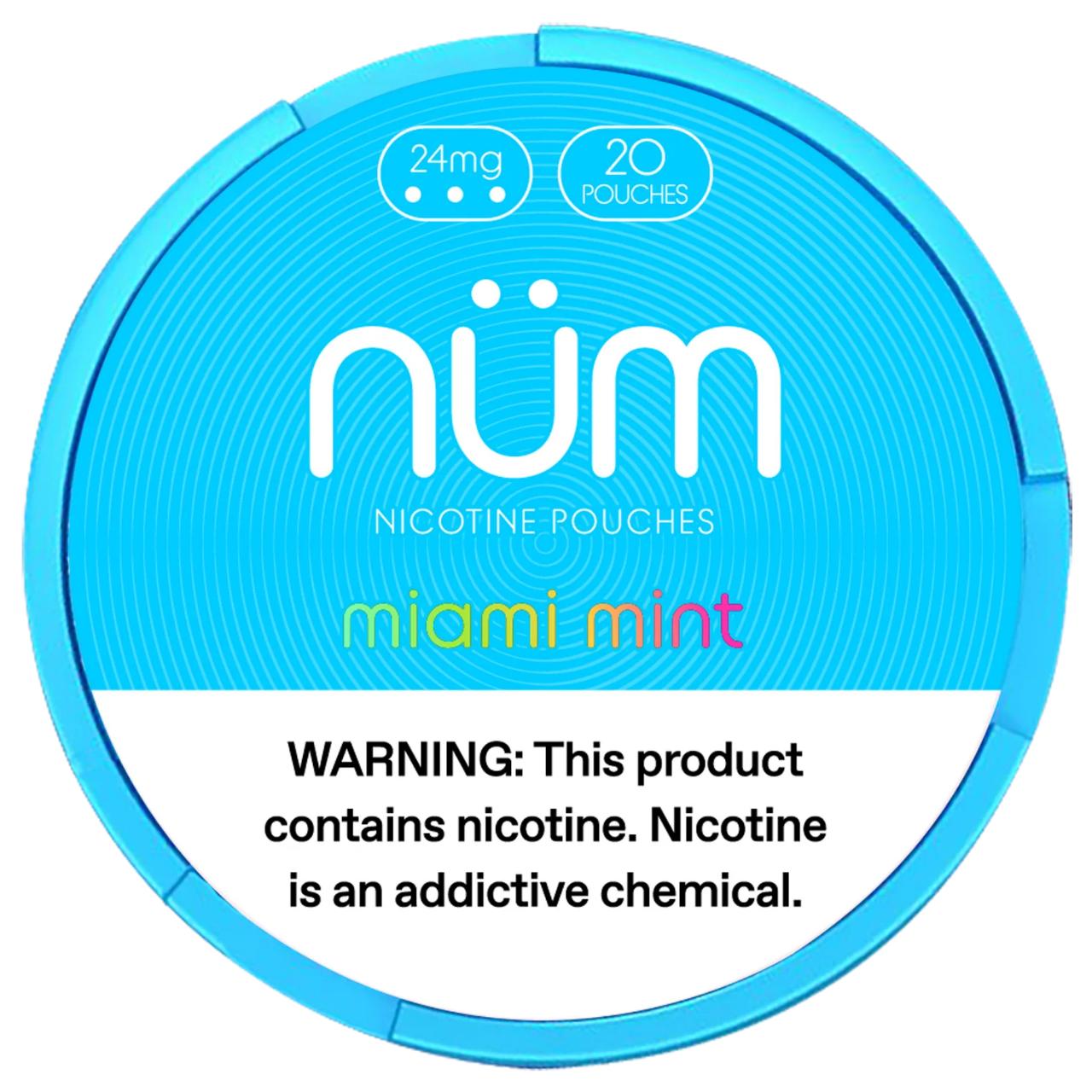 NUM Nicotine Pouches - 5PK Miami Mint - 24MG NUM Nicotine Pouches - 5PK Miami Mint - 24MG